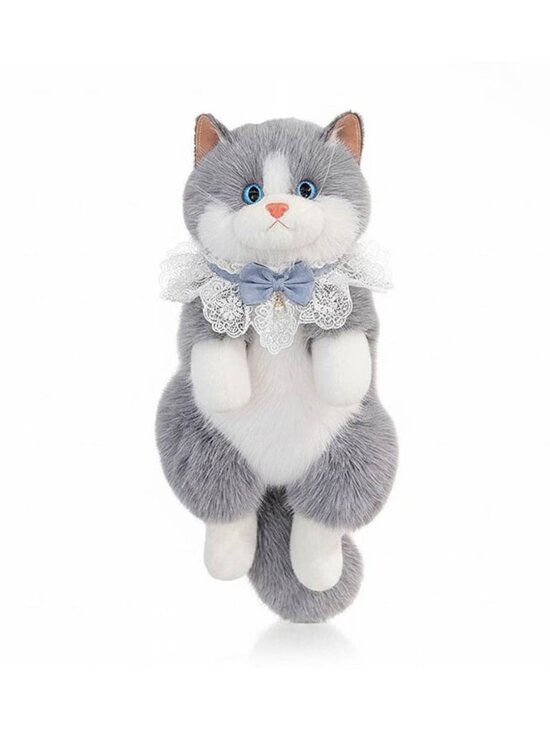 Tigerstars Gray Cute Plush Cat Fashion Backpack Crossbody Bag main image 3